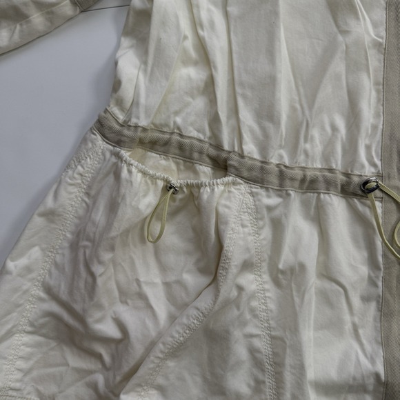 Anthropologie Oversized Parachute Windbreaker Jacket Medium White Puff Sleeve - Picture 4 of 9